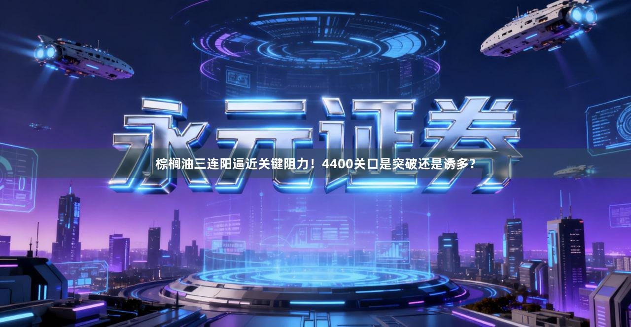 棕榈油三连阳逼近关键阻力！4400关口是突破还是诱多？